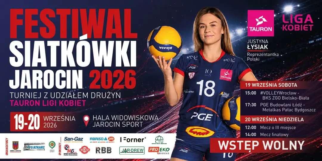 Siatkarskie gwiazdy TAURON Ligi zagrają w Jarocinie – bezpłatne mecze już we wrześniu