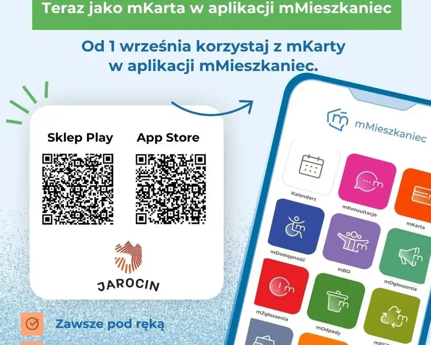 Jarocińska Karta Mieszkańca już od jutra w aplikacji mMieszkaniec