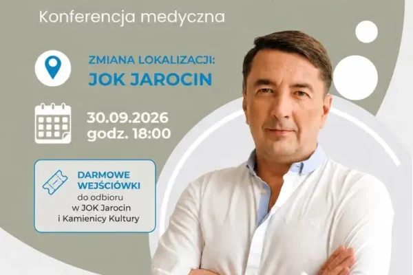 Spotkanie z prof. Dawidem Murawą w Jarocinie – zmiana miejsca na salę widowiskową JOK