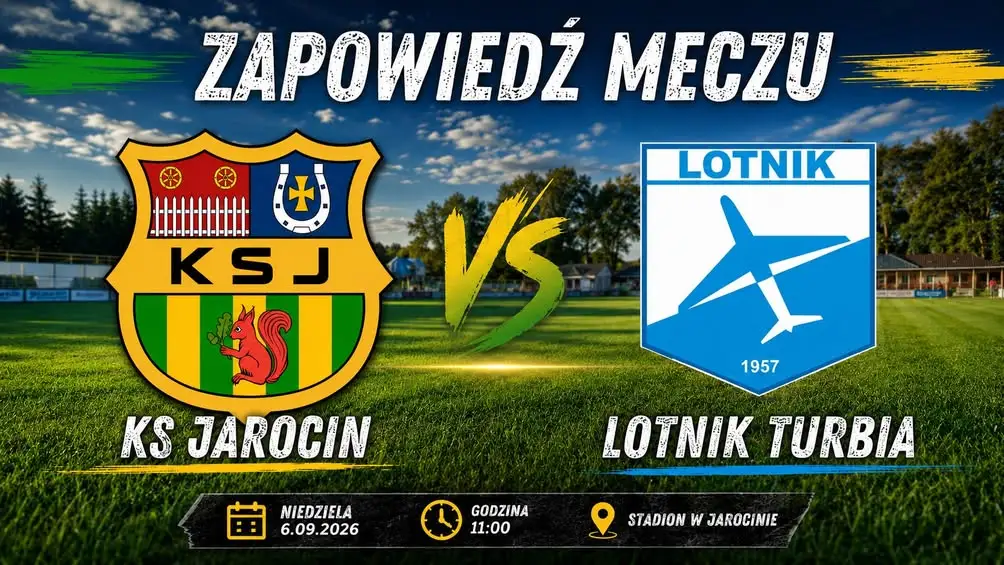 KS Jarocin zmierzy się z Lotnikiem Turbia w niedzielnym meczu ligowym