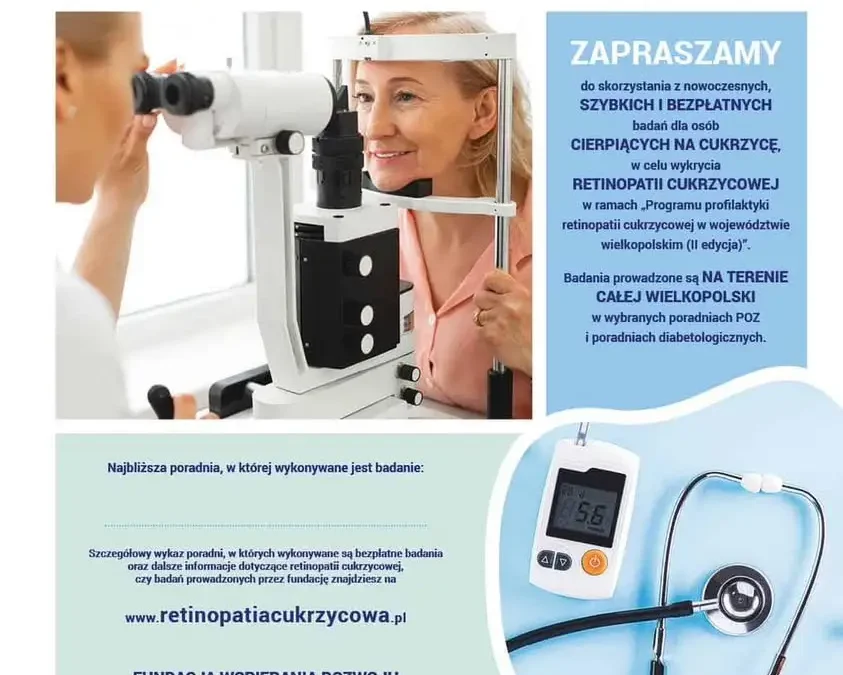 Bezpłatne badania okulistyczne dla diabetyków w Wielkopolsce