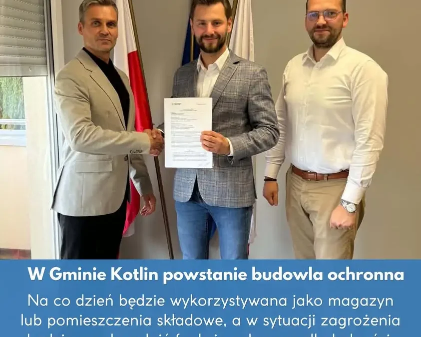 Gmina Kotlin inwestuje w bezpieczeństwo – powstanie budowla ochronna dla mieszkańców
