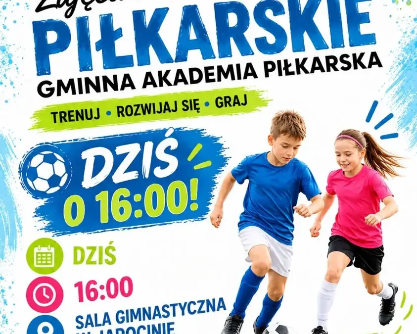 Gminna Akademia Piłkarska w Jarocinie – zajęcia już dziś o 16:00