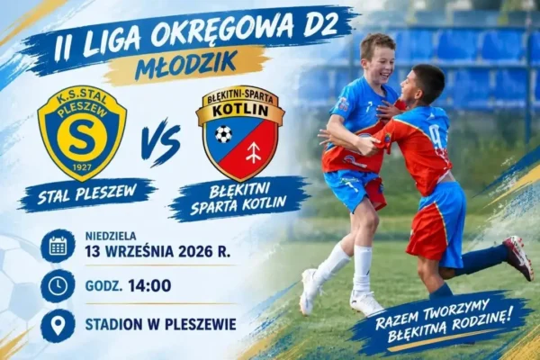 Młodzik Młodszy Błękitnych Kotlin zagra w Pleszewie