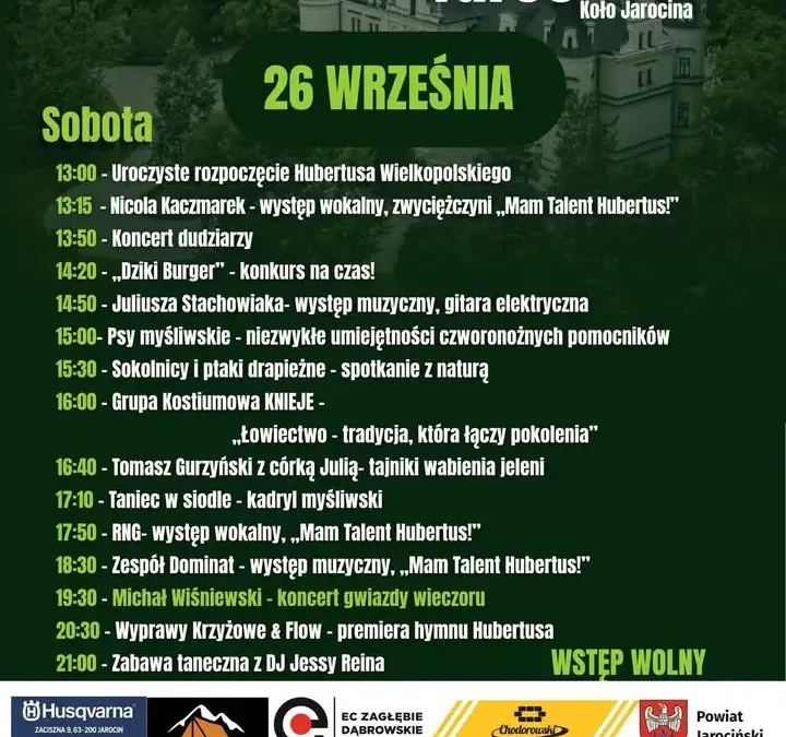 Hubertus Wielkopolski w Tarcach – święto tradycji łowieckiej już 26 i 27 września