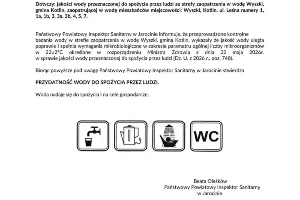 Woda z wodociągu Wyszki znów bezpieczna. Sanepid odwołuje ograniczenia
