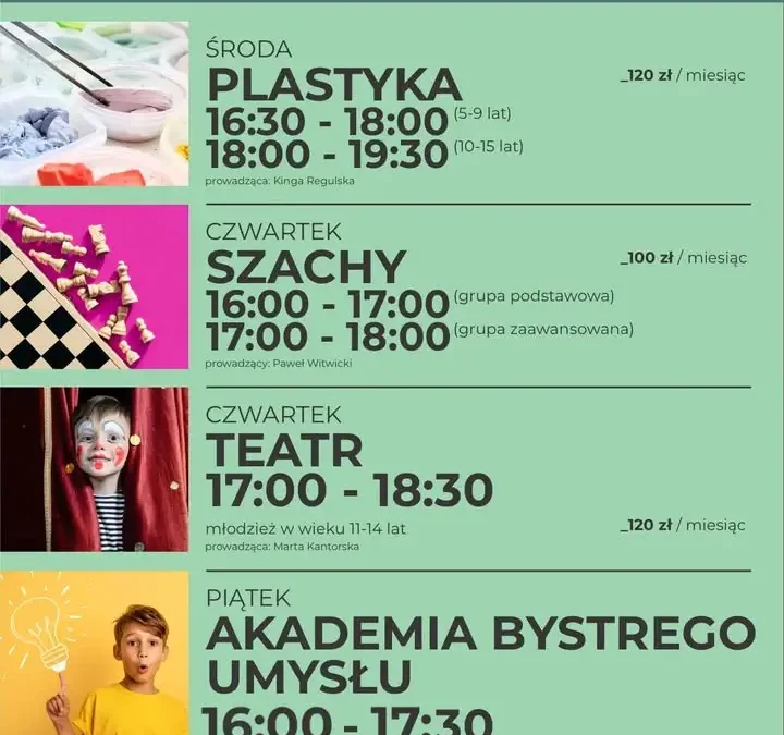 JOK Jarocin: nowe zajęcia pozalekcyjne dla dzieci i młodzieży – zapisy online
