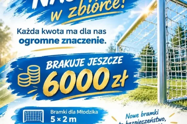 Kotlin: zbiórka na bramki dla młodych piłkarzy — brakuje 6000 zł