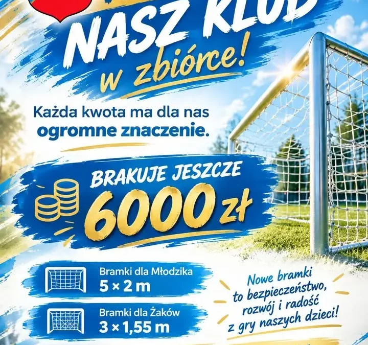 Kotlin: zbiórka na bramki dla młodych piłkarzy — brakuje 6000 zł