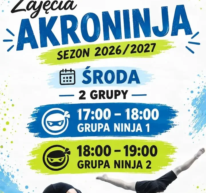 Akroninja startuje w Jarocinie – akrobatyka dla dzieci już od środy
