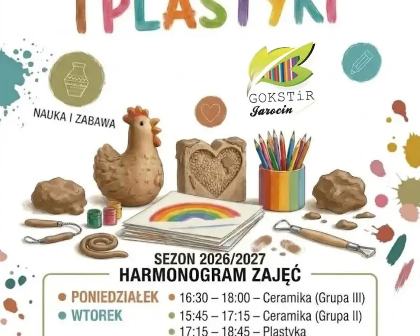 Ceramika i plastyka w GOKSiR Jarocin – rusza sezon 2026/2027