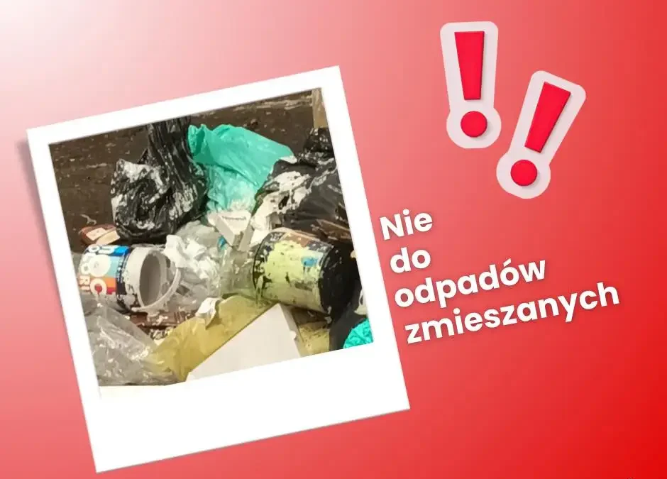 Odpady zmieszane pod lupą – farby i puszki nie powinny trafiać do zwykłego kosza