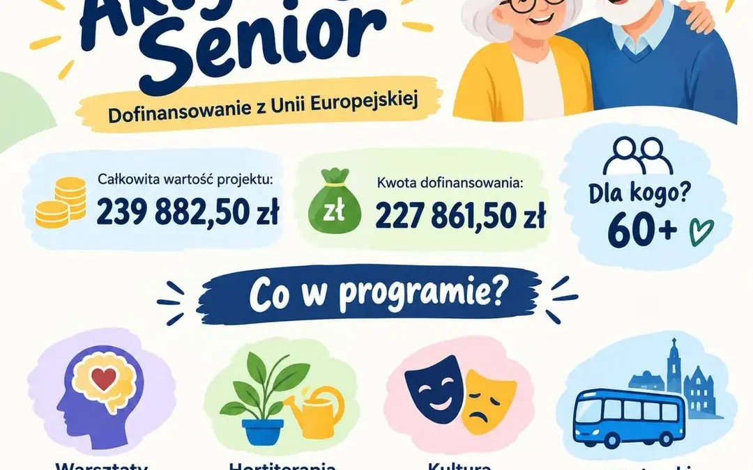 Gmina Żerków pozyskała ponad 227 tys. zł na projekt „Aktywny Senior”