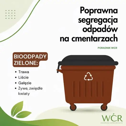 Segregacja odpadów na cmentarzach – poradnik WCR Jarocin