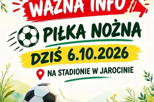 Piłka nożna z instruktorem A. Szczębarą w Jarocinie – dziś o 16:00